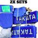 2X BLUE Takata Racing Seat Belt Harness 4 Point Snap-On 3 Cam lock Universal