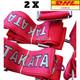 2X RED Takata Racing Seat Belt Harness 4 Point Snap-On 3 Cam lock Universal