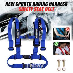 2X Racing 4 Point Universal Vehicle Auto Car Safety Seat Belt Buckle Harness 2