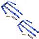 2X Seat Belt Racing Sports 4 Point 2 Harness New Blue Safety Belt Seat Belt