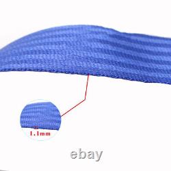 2X Seat Belt Racing Sports 4 Point 2 Harness New Blue Safety Belt Seat Belt