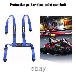 2X Seat Belt Racing Sports 4 Point 2 Harness New Blue Safety Belt Seat Belt
