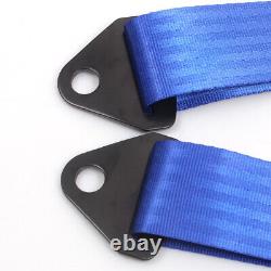 2X Seat Belt Racing Sports 4 Point 2 Harness New Blue Safety Belt Seat Belt