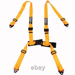 2X Seat Belt Racing Sports 4 Point 2 Harness New Orange Safety Belt Seat Belt