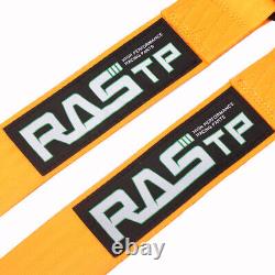 2X Seat Belt Racing Sports 4 Point 2 Harness New Orange Safety Belt Seat Belt