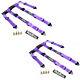 2X Seat Belt Racing Sports 4 Point 2 Harness New Purple Safety Belt Seat Belt