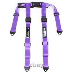 2X Seat Belt Racing Sports 4 Point 2 Harness New Purple Safety Belt Seat Belt