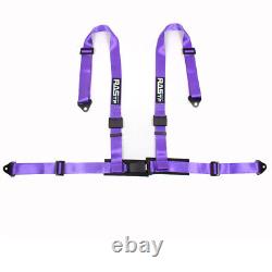 2X Seat Belt Racing Sports 4 Point 2 Harness New Purple Safety Belt Seat Belt