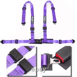 2X Seat Belt Racing Sports 4 Point 2 Harness New Purple Safety Belt Seat Belt