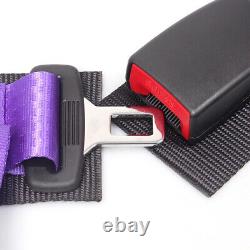 2X Seat Belt Racing Sports 4 Point 2 Harness New Purple Safety Belt Seat Belt