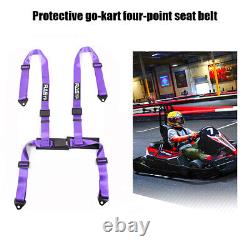 2X Seat Belt Racing Sports 4 Point 2 Harness New Purple Safety Belt Seat Belt