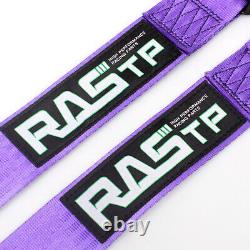 2X Seat Belt Racing Sports 4 Point 2 Harness New Purple Safety Belt Seat Belt