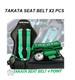 2X TAKATA 4 Point Snap-On 3 With Camlock Racing Seat Belt Harness GREEN