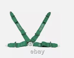 2X TAKATA 4 Point Snap-On 3 With Camlock Racing Seat Belt Harness GREEN