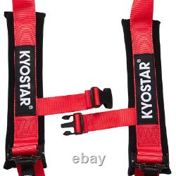 2'' 4-Point Latch&Link Safety Harness Seat Belt with Soft Shoulder Pad Universal