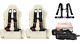 2 ANIKI BLACK 4 POINT 3 LATCH & LINK SEAT BELT HARNESS with SHOULDER PAD UTV ATV