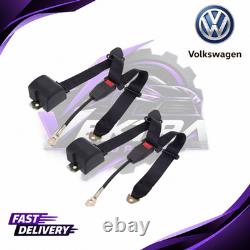 2 Car Black Universal Durable Adjustable Front Seat Belt Harness For Volkswagen
