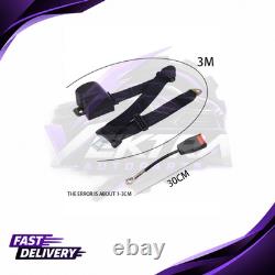 2 Car Black Universal Durable Adjustable Front Seat Belt Harness For Volkswagen