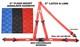 2 Inch Racing Harness Floor Mount 3 Point Y Seat Belt Red Checkerboard