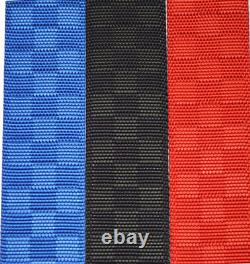 2 Inch Racing Harness Floor Mount 3 Point Y Seat Belt Red Checkerboard