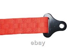 2 Inch Racing Harness Floor Mount 3 Point Y Seat Belt Red Checkerboard