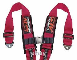 2 STV Motorsports Safety Seat Belt Harness V-Type Latch and Link 5 Point 3 PINK