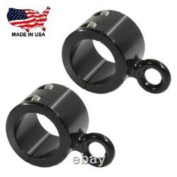 2 Seat Belt Harness Resistant Snap-In 1-3/4 Bar Clamp Eye Bolt Mounting Bracket