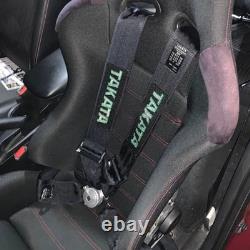 2 TAKATA BLACK 4 Point Snap-On 3 With Camlock Racing Seat Belt Harness UNIVERSA