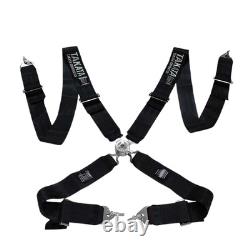 2 TAKATA BLACK 4 Point Snap-On 3 With Camlock Racing Seat Belt Harness UNIVERSA