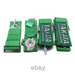 2 TAKATA BLACK 4 Point Snap-On 3 With Camlock Racing Seat Belt Harness UNIVERSA