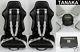 2 Tanaka Universal Silver 4 Point Camlock Quick Release Racing Seat Belt Harness