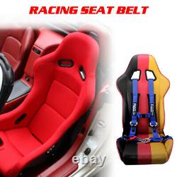 2 Universal 4 Point Sport Quick Release Safety Seat Belt Harness Racing Car