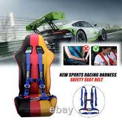 2 Universal 4 Point Sport Quick Release Safety Seat Belt Harness Racing Car