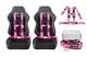 2 X Aniki Pink 4 Point Aircraft Buckle Racing Seat Belt Harness For Polaris Utv