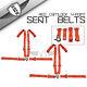 2 X JDM 4-Point Charlock Racing Seat Belts Harness Red Shoulder Strap No Logo