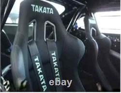 2 X Takata Black 4 Point Snap-On 3 With Camlock Racing Seat Belt Harness DHL