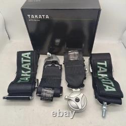 2 X Takata Black RACE 4 Point 3 Racing Seat Belt Harness Camlock Quick DHL