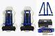 2 X Tanaka Universal Blue 4 Point Ez Release Buckle Racing Seat Belt Harness