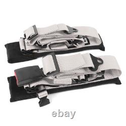 2 X Universal Gray Racing Seat Belts 4 Point Safety Harness For ATV UTV Go-Kart