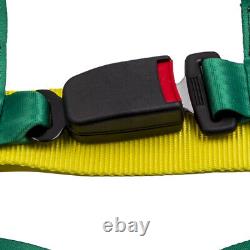 2pcs Universal 4 Point Safety Belt Racing Seat Belt Harness 2 Adjustable Strap