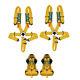 2x 5Point Racing Seat Belt Harness Snap-On With Camlock Yellow Universal ATV UTV