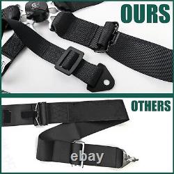 2x 5 Point Cam Lock Racing Harness Seat Belts For Can-Am Polaris ATV Kart Black