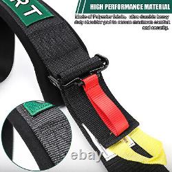 2x 5 Point Cam Lock Racing Harness Seat Belts For Can-Am Polaris ATV Kart Black