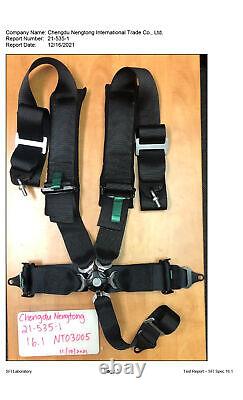 2x 5 Point Harness Cam-Lock Seat Belt Nylon for ATV UTV ATV RZR Can-Am Polaris