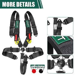 2x 5 Point Safety Seat Belt Cam-Lock Buckle Racing Harness Black for ATV GO Kart