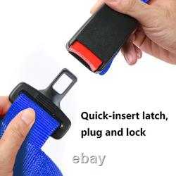 2x Blue 2inch 4 Point Safety Harness Racing Seat Belts For ATV UTV Go-Kart