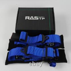 2x Blue 2inch 4 Point Safety Harness Racing Seat Belts For ATV UTV Go-Kart