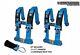 2x Pro Armor 2 4pt Harness Seat Belt withSewn Pads BLUE For Polaris Can-Am