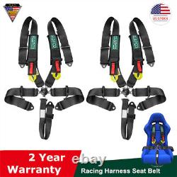 2x Racing Harness 5 Point Seat Belt Universal For ATV UTV Race Car Quick Release