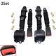 2x Retractable 3 Point Safety Seat Belt Straps Car Vehicle Adjustable Belt Kit